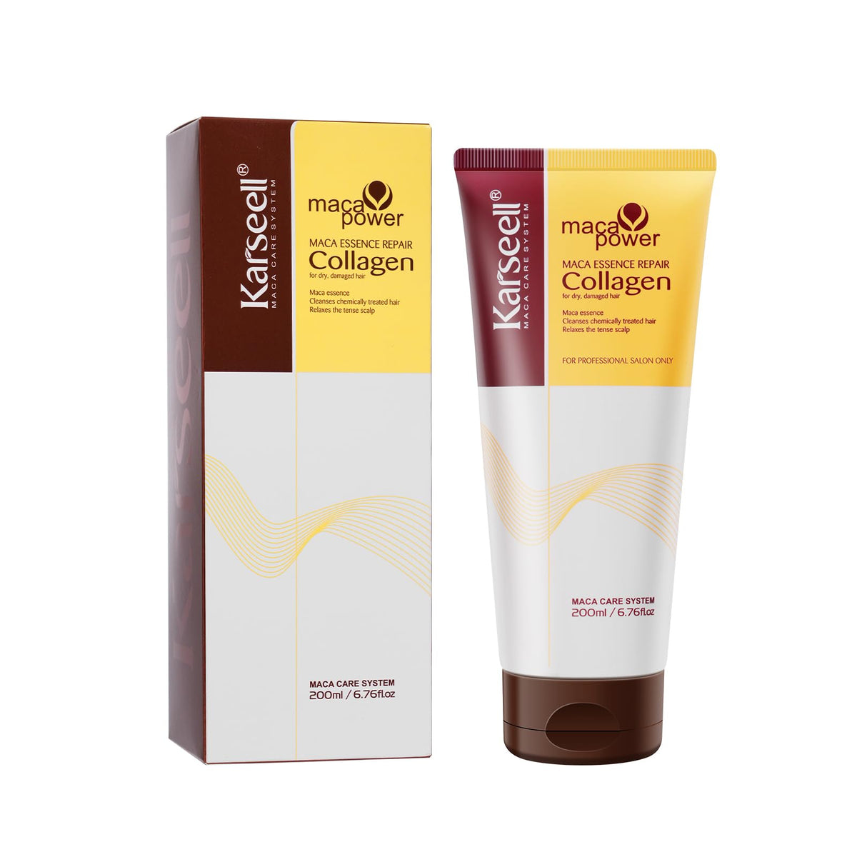 Karseell collagen hair mask bottle with argan oil for deep conditioning