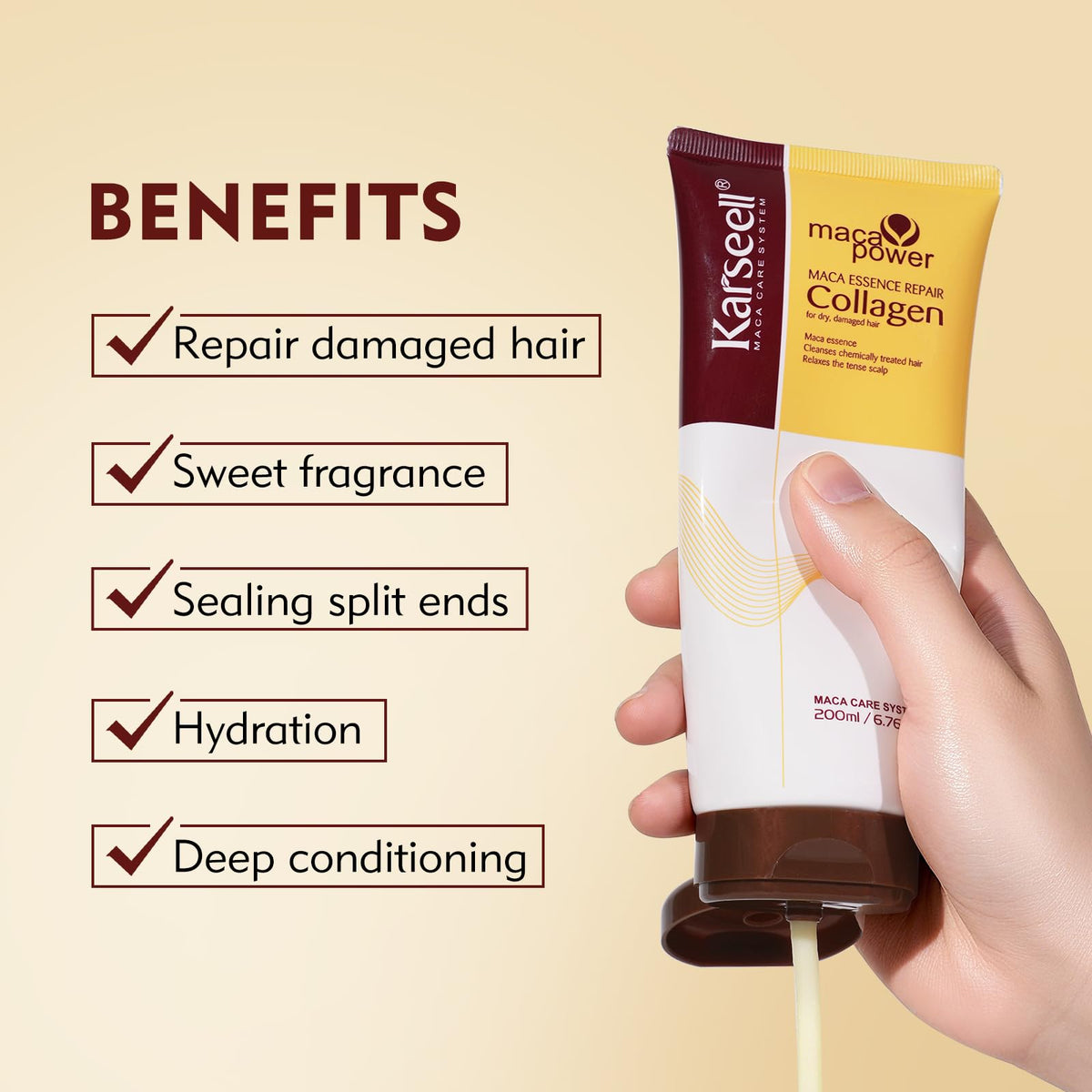 Karseell hair mask gloss finish for smoother, manageable hair
