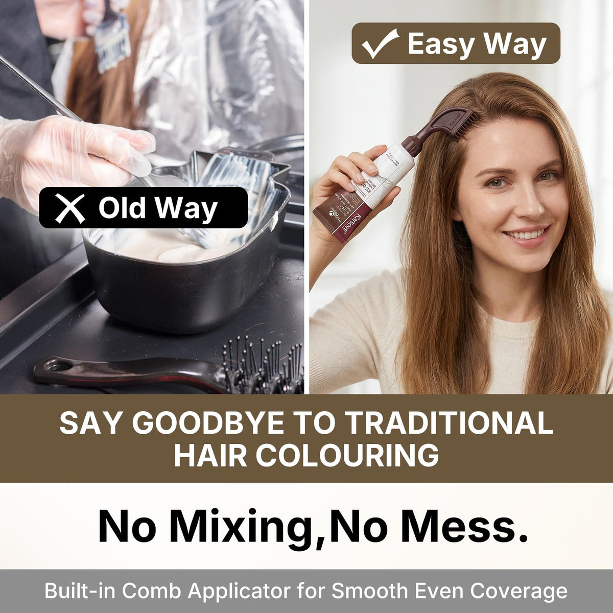 Karseell root touch-up with comb precision for seamless gray blending.