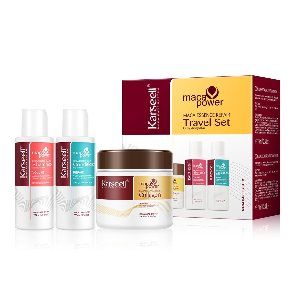 Karseell travel shampoo 70ml bottle for on-the-go cleansing and hydration