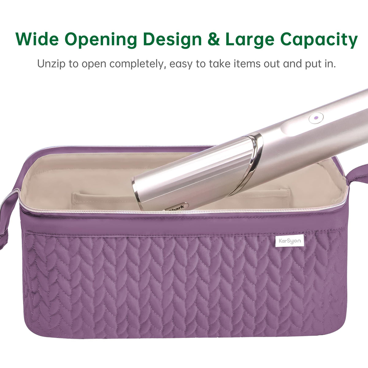 KarSyon compact lightweight travel design purple case is easy to carry.