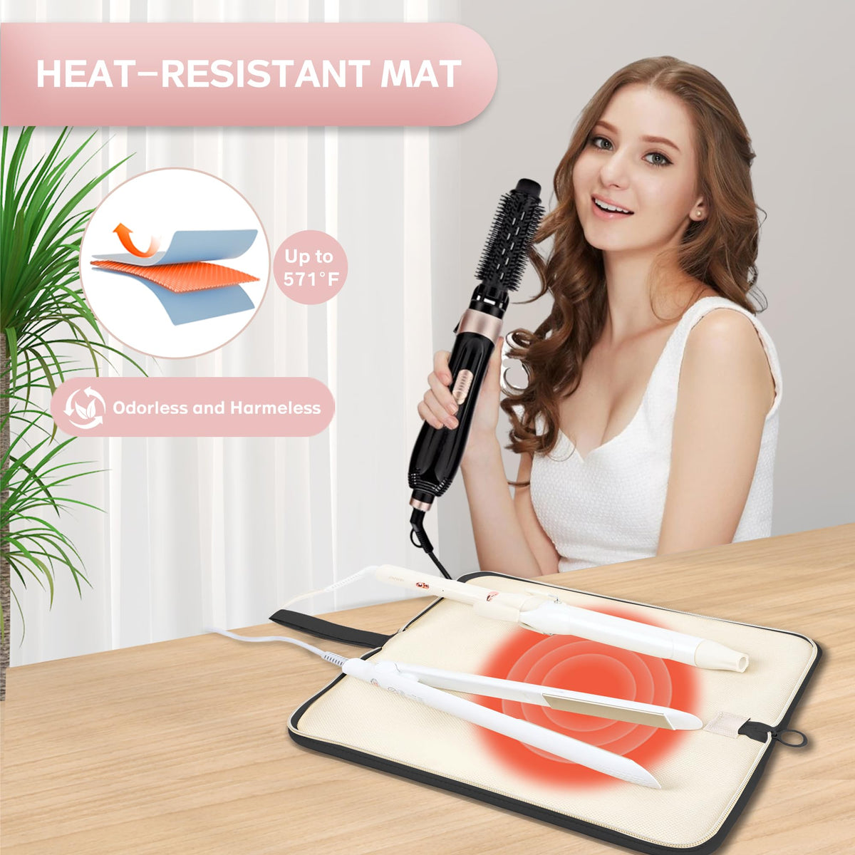 KarSyon storage compartment keeps irons organized and within easy reach.