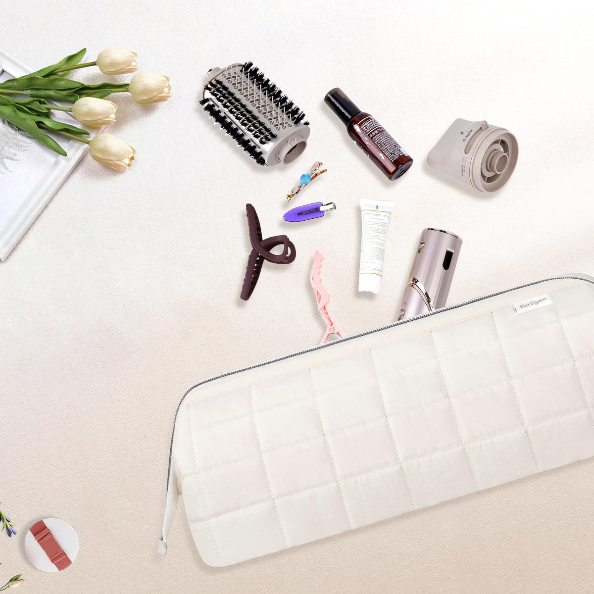 KarSyon hair tools travel case padded interior protects tools