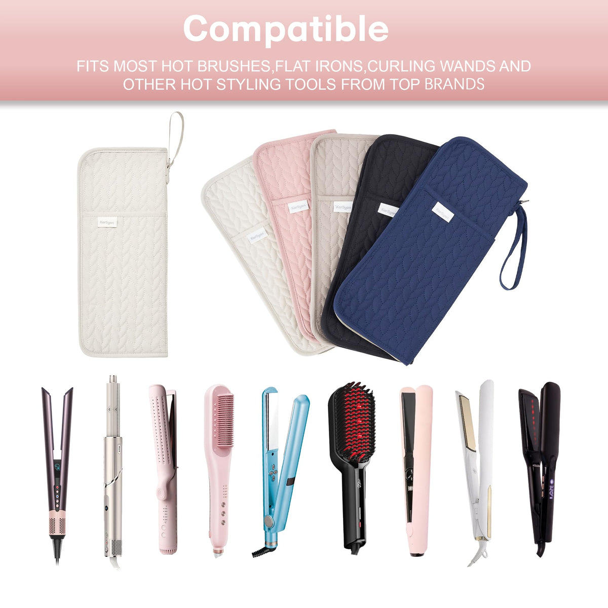 KarSyon padded design offers gentle protection for styling tools