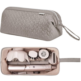 KarSyon Shark Flex Style Case Camel open interior shows clear zipper pockets for organization