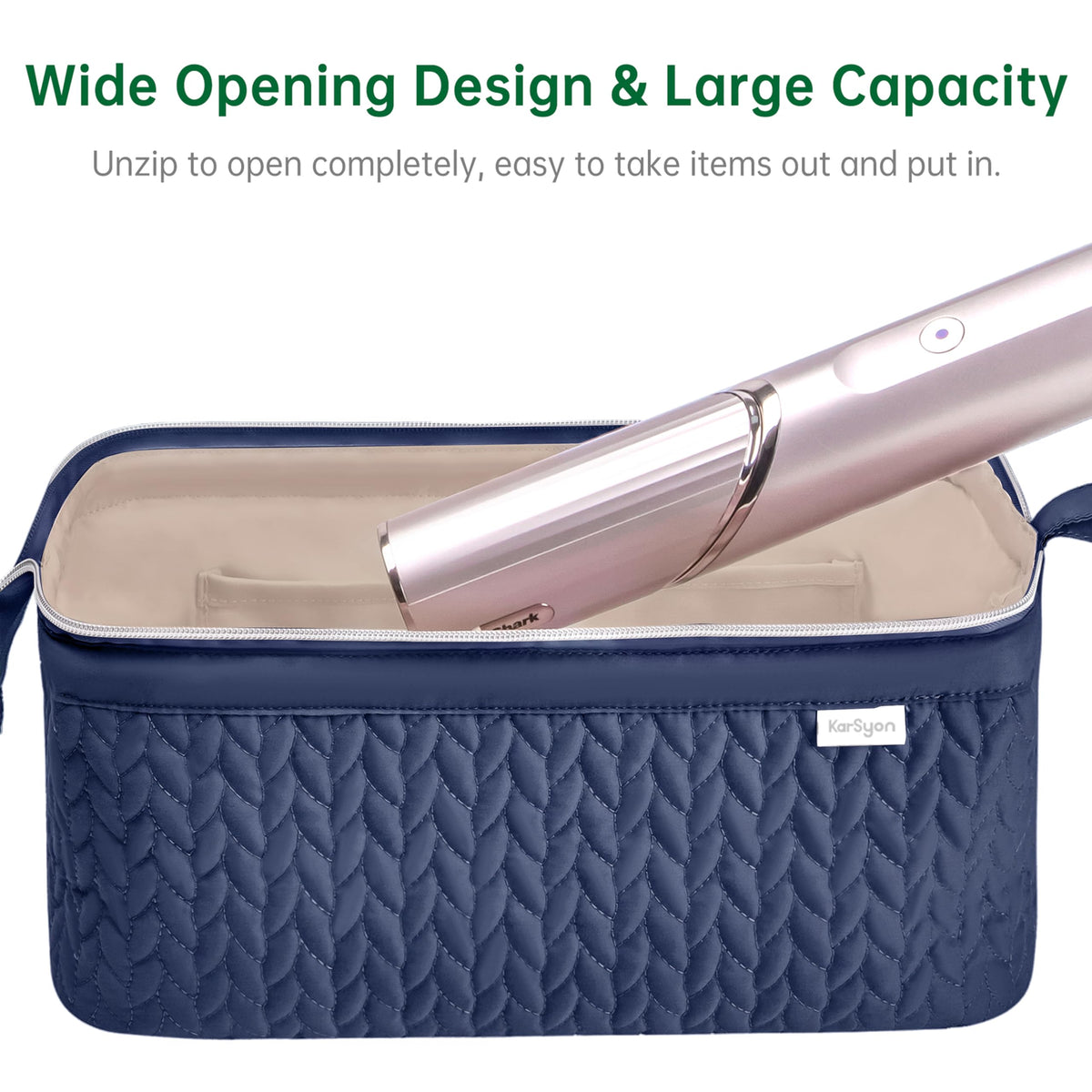 KarSyon carrying handle allows comfortable by-hand transport.