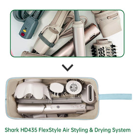 KarSyon Shark Flex Style Case light blue hanging carry for easy storage.