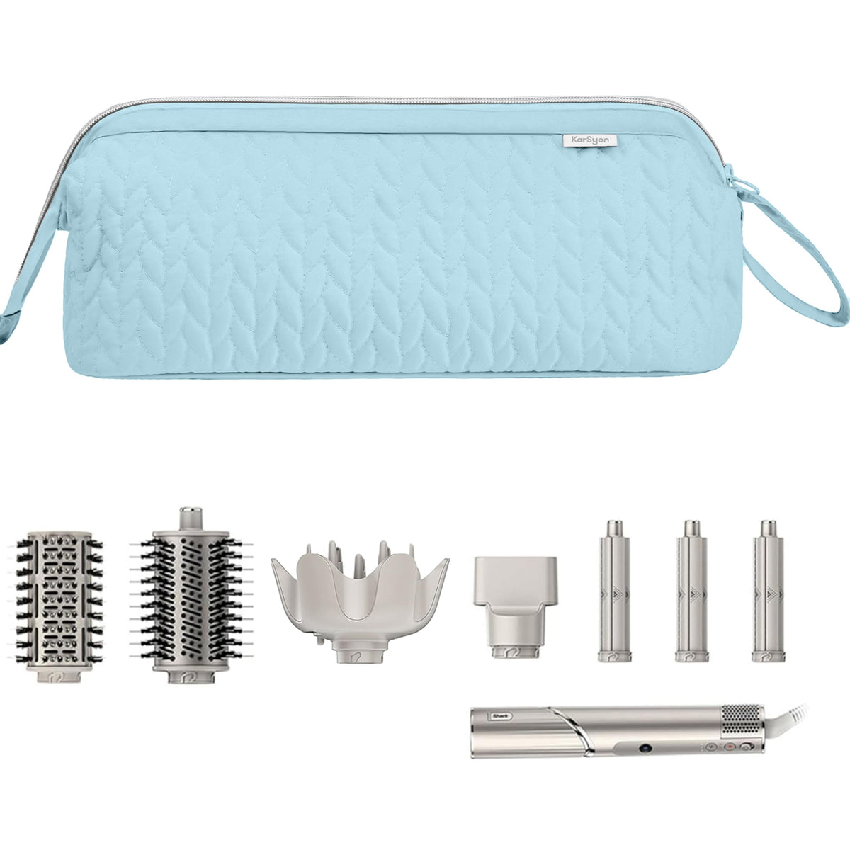 KarSyon Shark Flex Style Case light blue open design enables quick access.