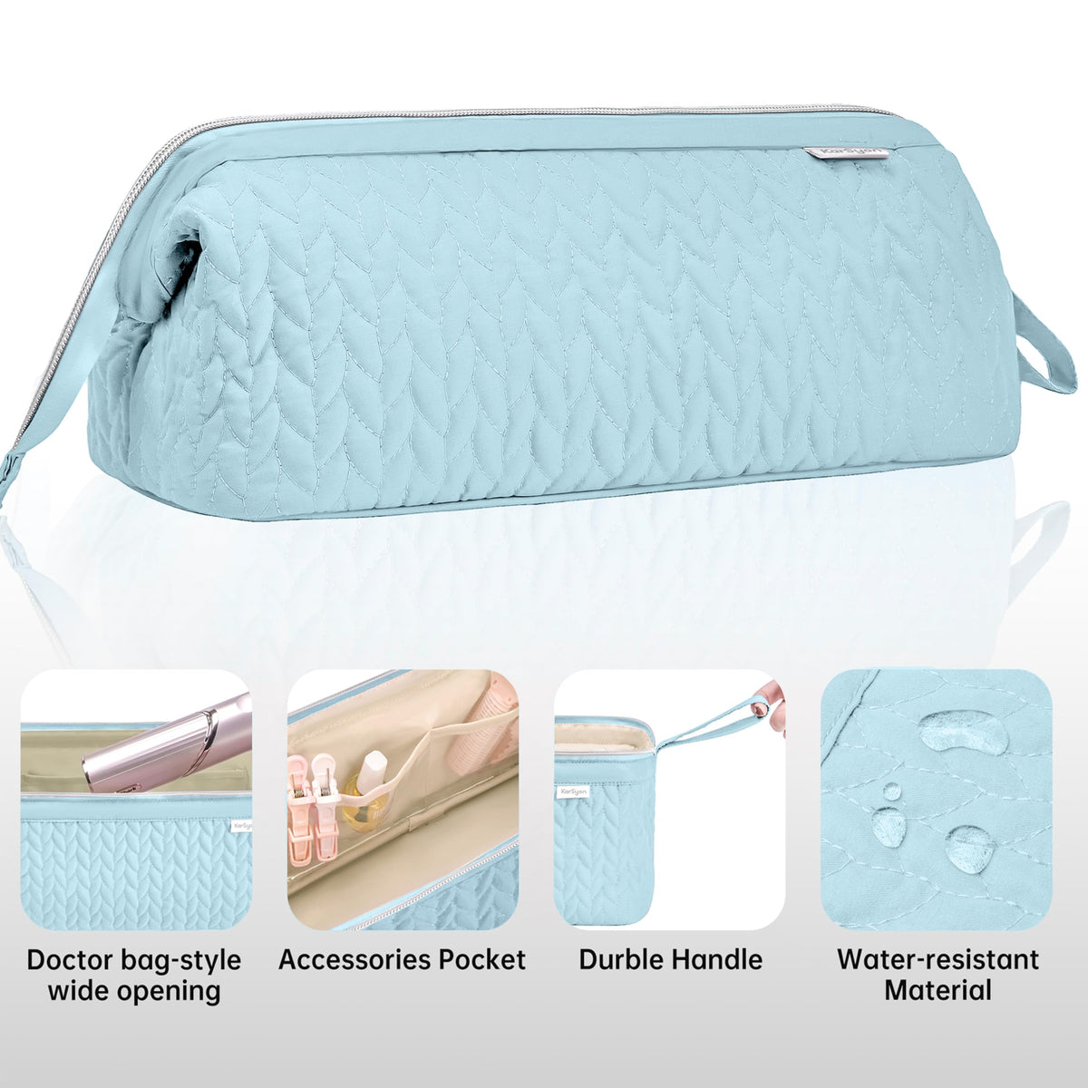 KarSyon Shark Flex Style Case light blue travel compatibility supports home and trips.