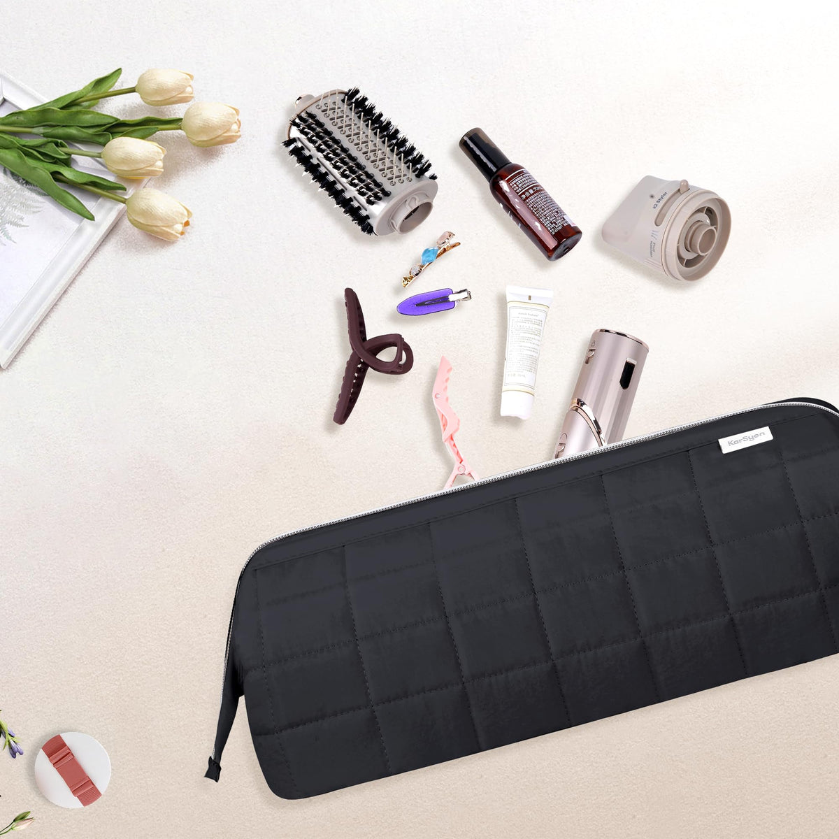KarSyon two clear zip pockets keeping accessories neatly organized for easy retrieval.