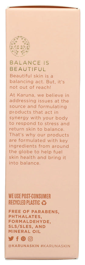 Karuna All Day Cream product shot conveys a dewy finish.