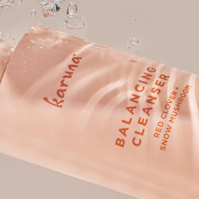 Karuna key ingredients panel emphasizes Red Clover, Lavender, and Aloe