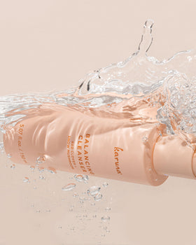 Karuna cleanser in evening routine for refreshed, clean skin