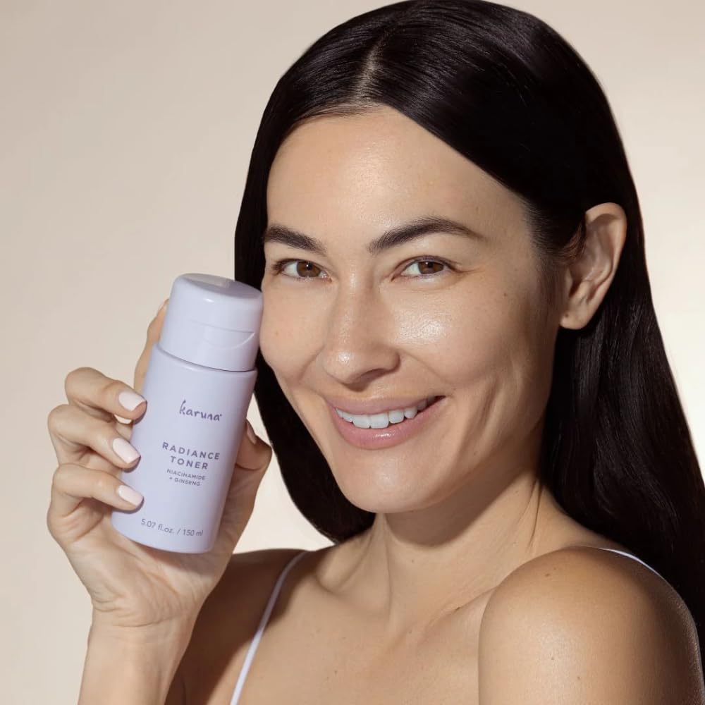 Karuna Hydrating Face Toner after-routine glow and refreshed skin.