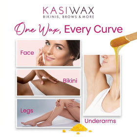 KASIWAX back and chest wax beads cover larger areas efficiently.