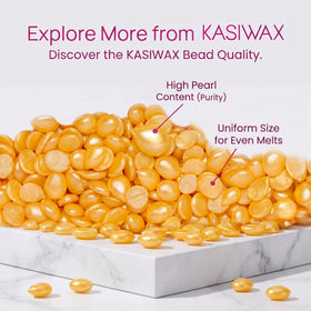 KASIWAX facial waxing beads provide gentle, precise hair removal.
