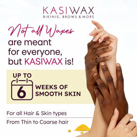 KASIWAX legs waxing beads deliver lasting smooth skin for daily wear.