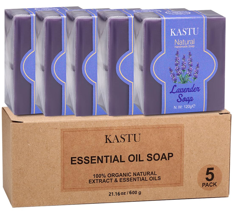 Kastu Lavender Oils Soap Bar for Face & Body with gentle cleansing for soft, hydrated skin