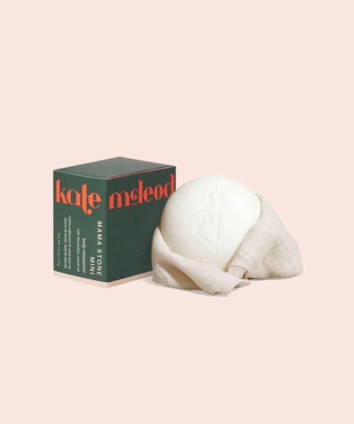 Kate McLeod Mama Stone Lotion Bar, compact solid for on-the-go hydration
