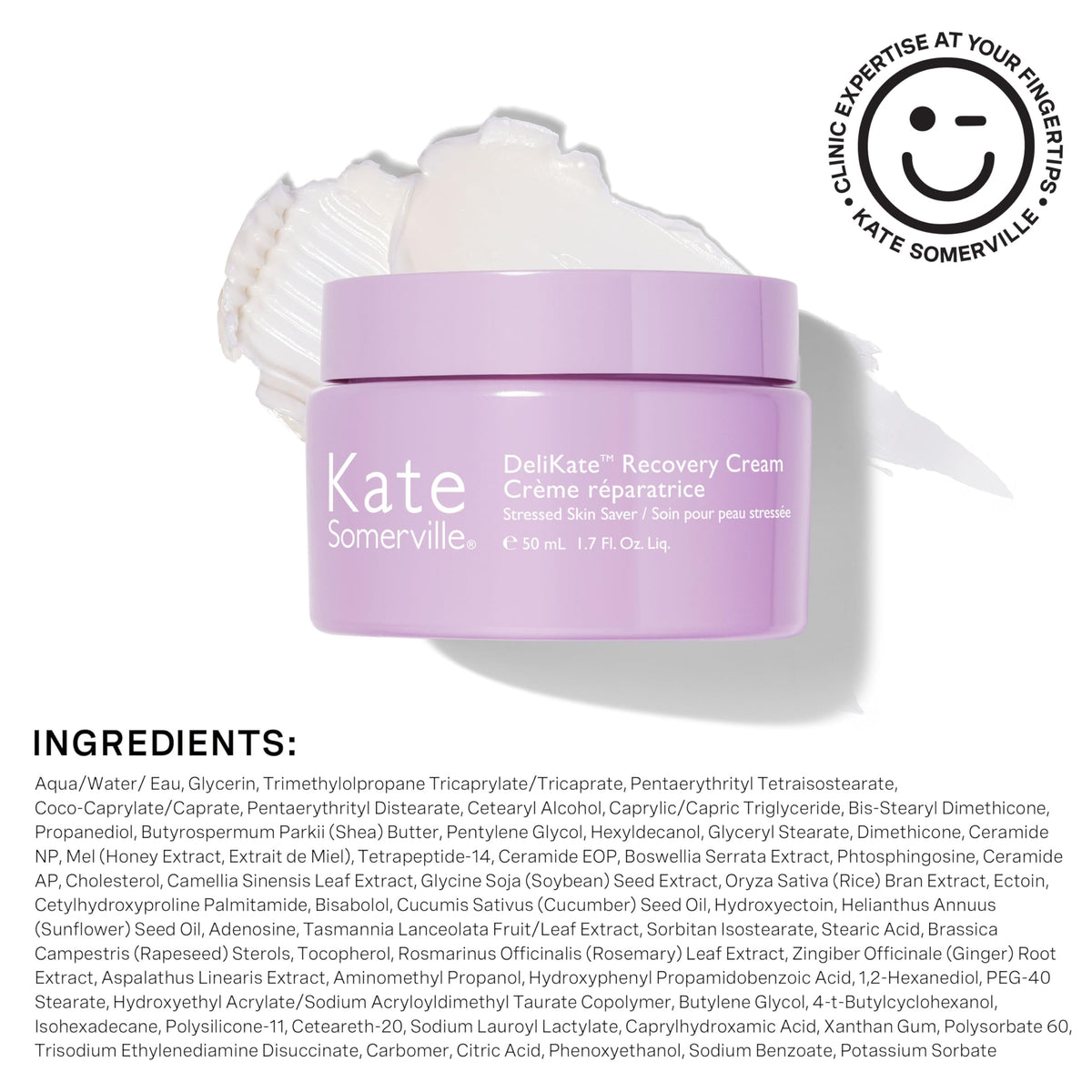 Hollywood clinic origin image suggests expert formulation for at-home calming care.