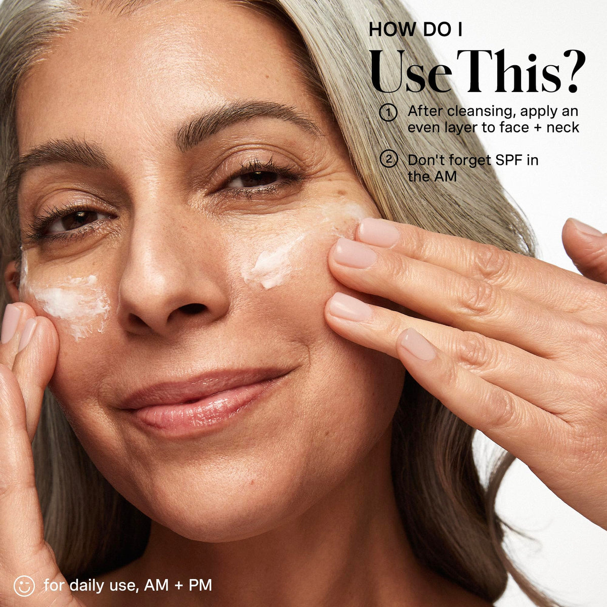 Face and neck application with Kate Somerville DeliKate Recovery Cream for redness relief.