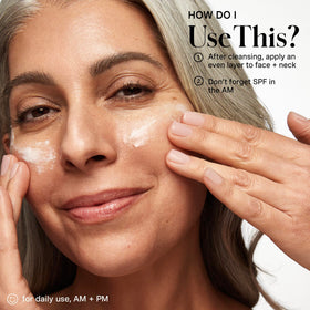 Face and neck application with Kate Somerville DeliKate Recovery Cream for redness relief.