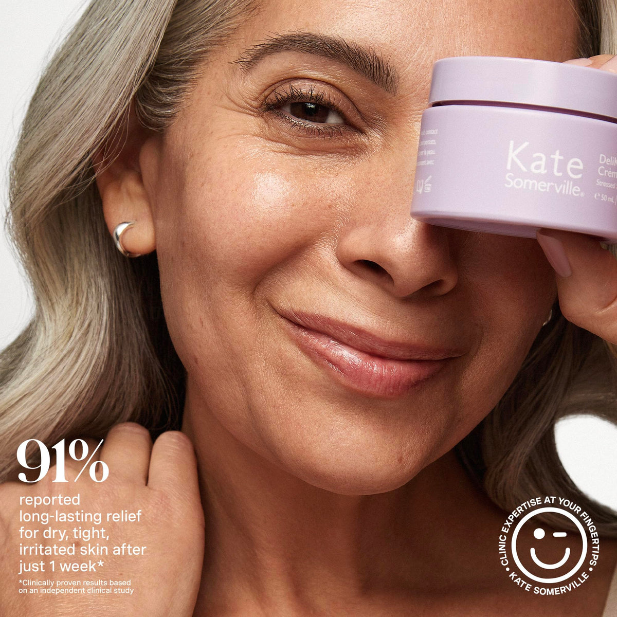 Night-time renewal with DeliKate Recovery Cream for soothing overnight hydration.