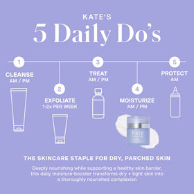Kate Somerville Goat Milk Moisturizing Cream applied to skin for hydration and comfort.