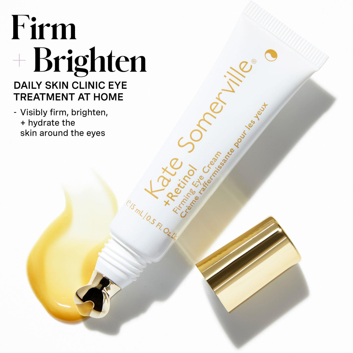 Kate Somerville Retinol Firming Eye Cream pump demonstrates easy daily application.