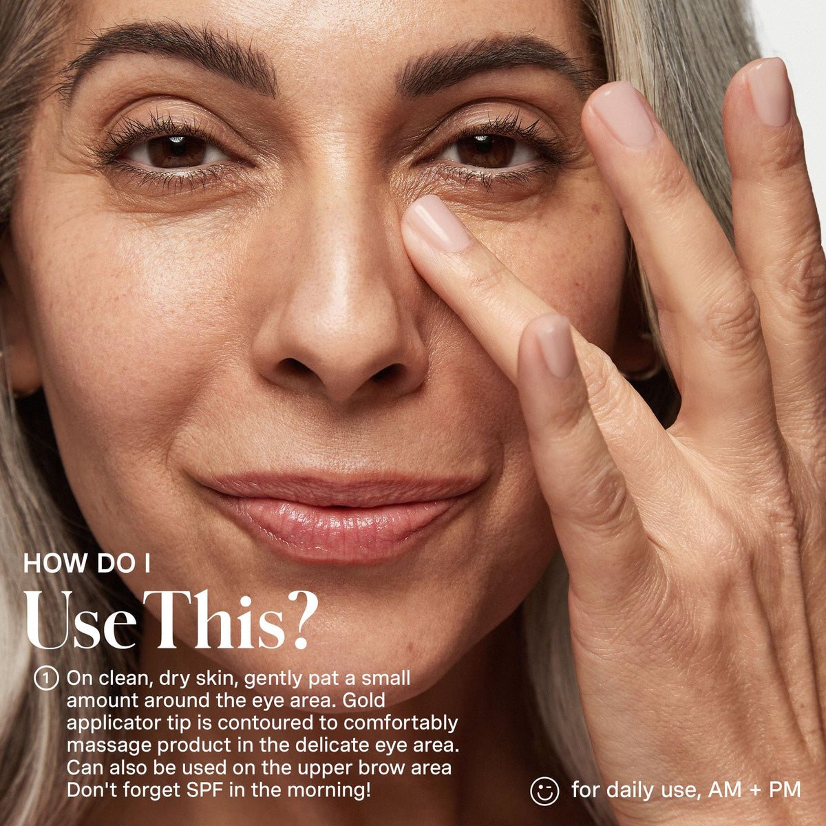 Kate Somerville Retinol Firming Eye Cream under-eye texture spreading shows smooth application.