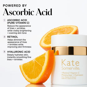 Nighttime routine setup with Kate Somerville moisturizer on dresser