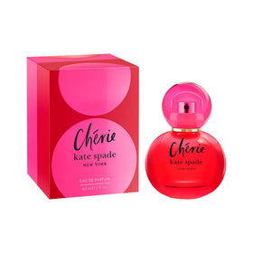 Kate Spade Cherie perfume cap close, sleek branding and modern elegance.