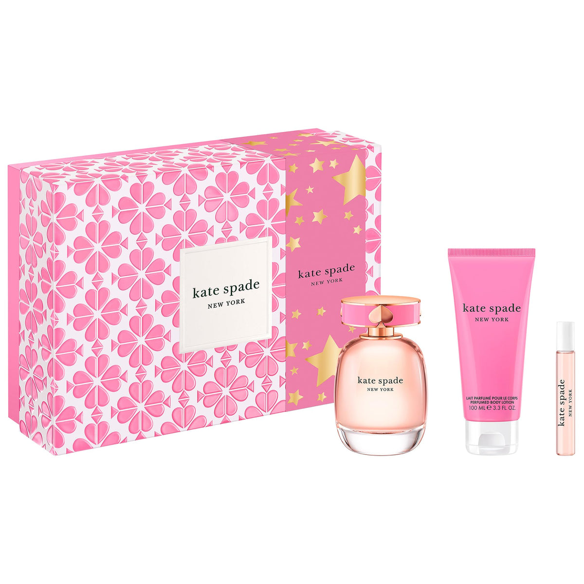 kate spade new york 3-piece edp gift set bottle for long-lasting allure