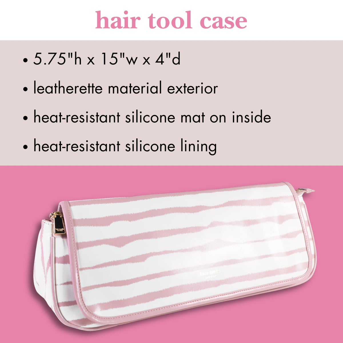 kate spade new york hair tools organizer fits Dyson Airwrap securely