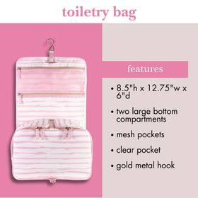 Breathable mesh pocket stores small items and accessories