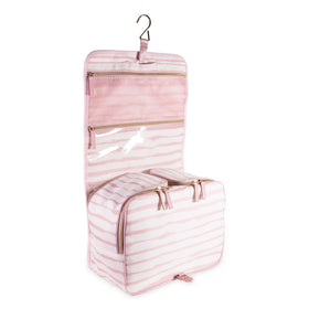 Clear PVC pocket keeps liquids visible and organized