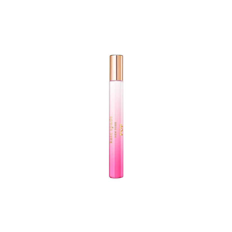 Kate Spade New York Pop bottle closeup, citrus notes for a refreshing mood.