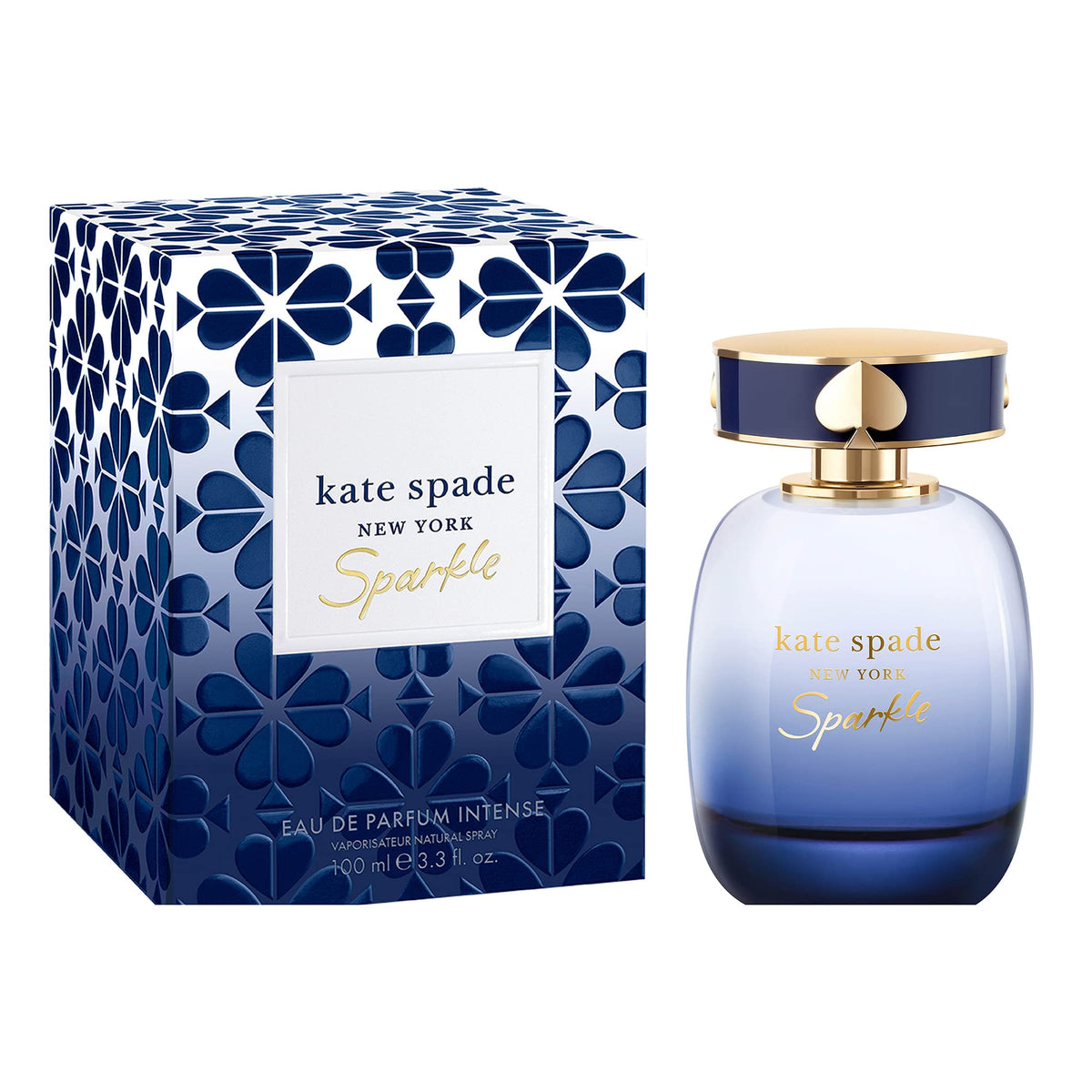 kate spade new york sparkle edp intense bottle tilted, perfect for gifting