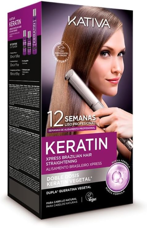 KATIVA clarifying shampoo bottle shown for hair prep and smooth results.