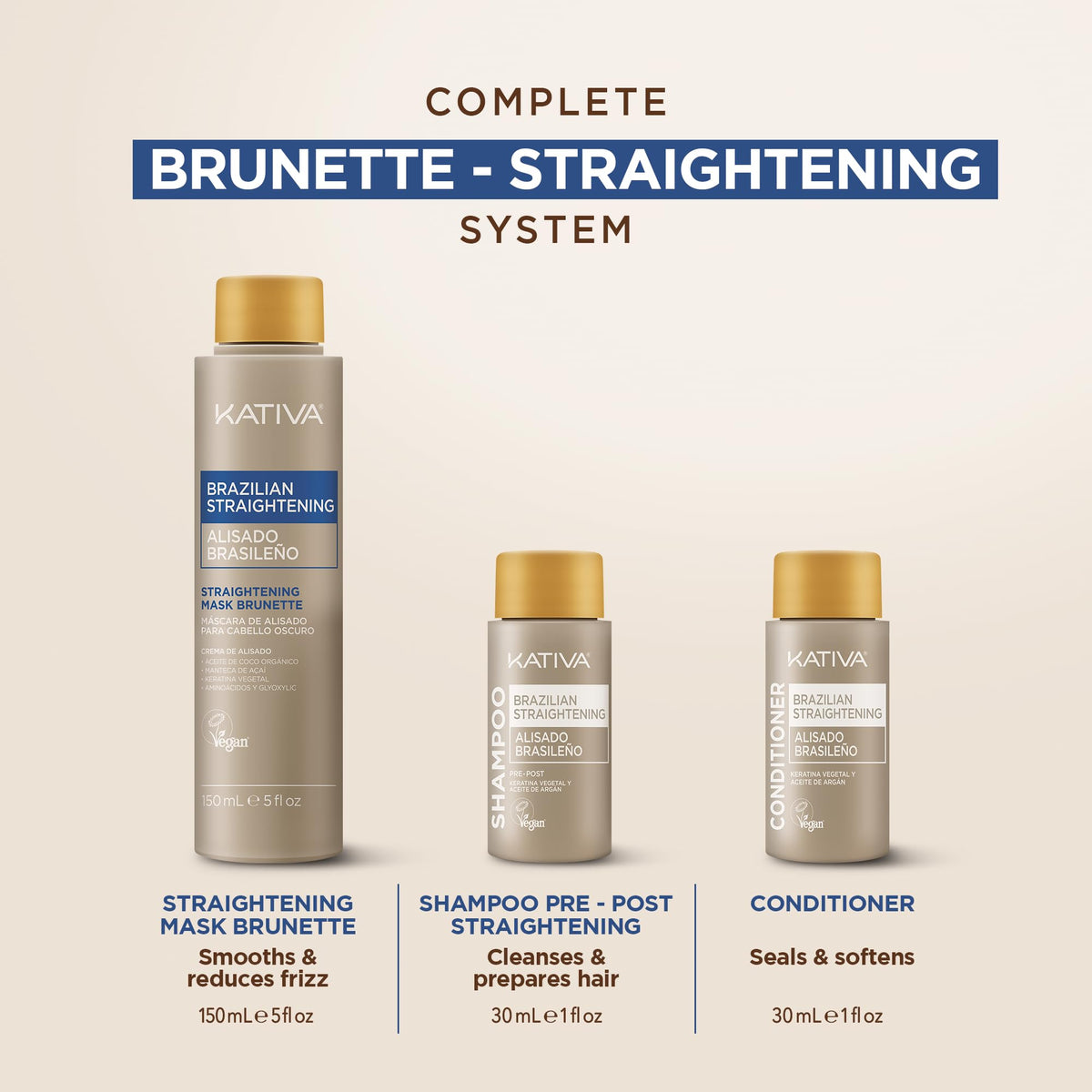 Kativa pre-treatment shampoo in action for clean, prepared hair.