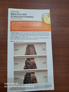 KATIVA treatment application hair shows even distribution for best results.