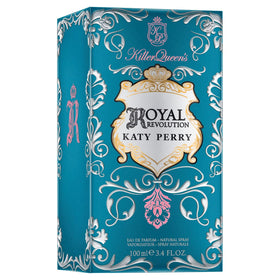 Katy Perry Royal Revolution bottle being applied to skin for a refined scent
