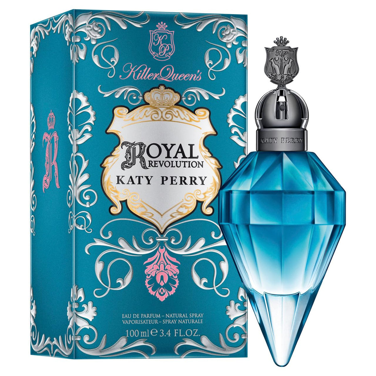 Katy Perry Royal Revolution spray pump shown for easy application