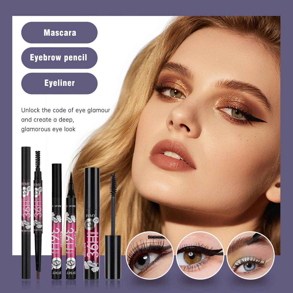 KAVCENT eyeliner for precise lines and clean definition