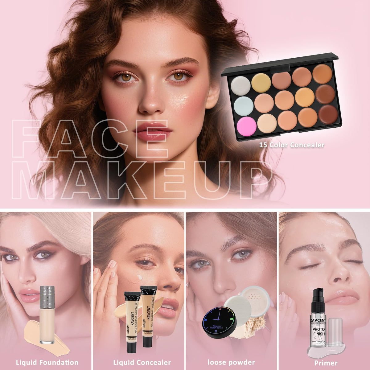 Kavcent lipstick and lip gloss palette for bold or natural finishes.
