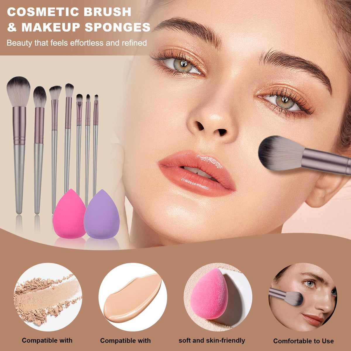 KAVCENT full makeup kit box keeps tools organized for quick routines.