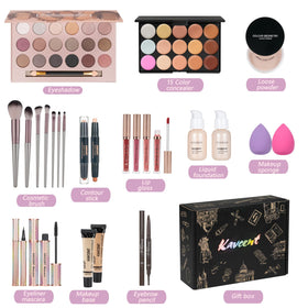 KAVCENT makeup set mascara and lip gloss for defined lashes and glossy lips