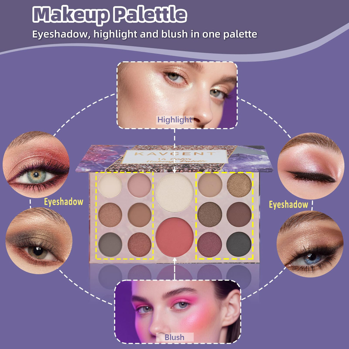 KAVCENT mascara with volume wand for defined lashes and lift