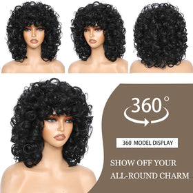 Kavsni 14-inch curly wig with natural bounce.