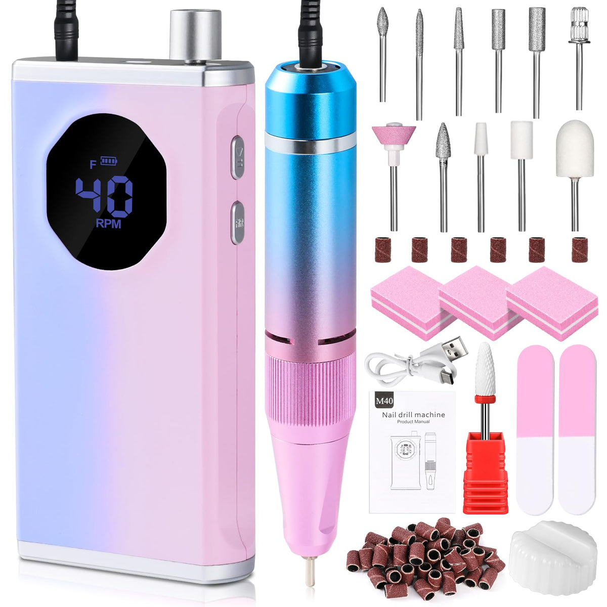 KAWBIYJ nail drill compact design for easy on-the-go nail care